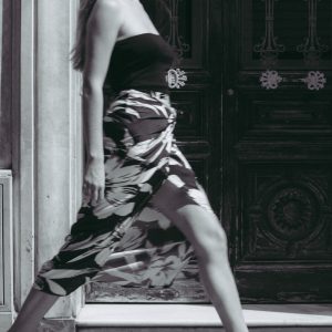 FALDA MIDI ESTAMPADA