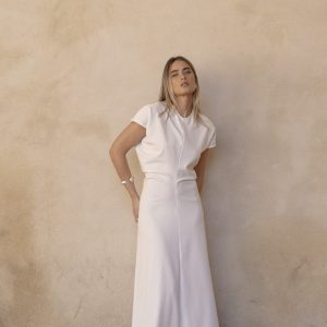 VESTIDO MIDI FRUNCES