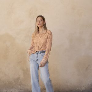 CAMISA ESTAMPADA SEMITRANSPARENTE