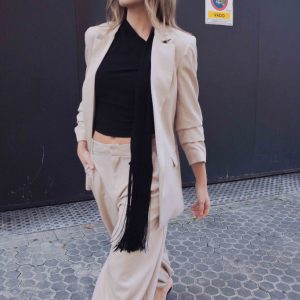 BLAZER FLUIDA MANGA REMANGADA